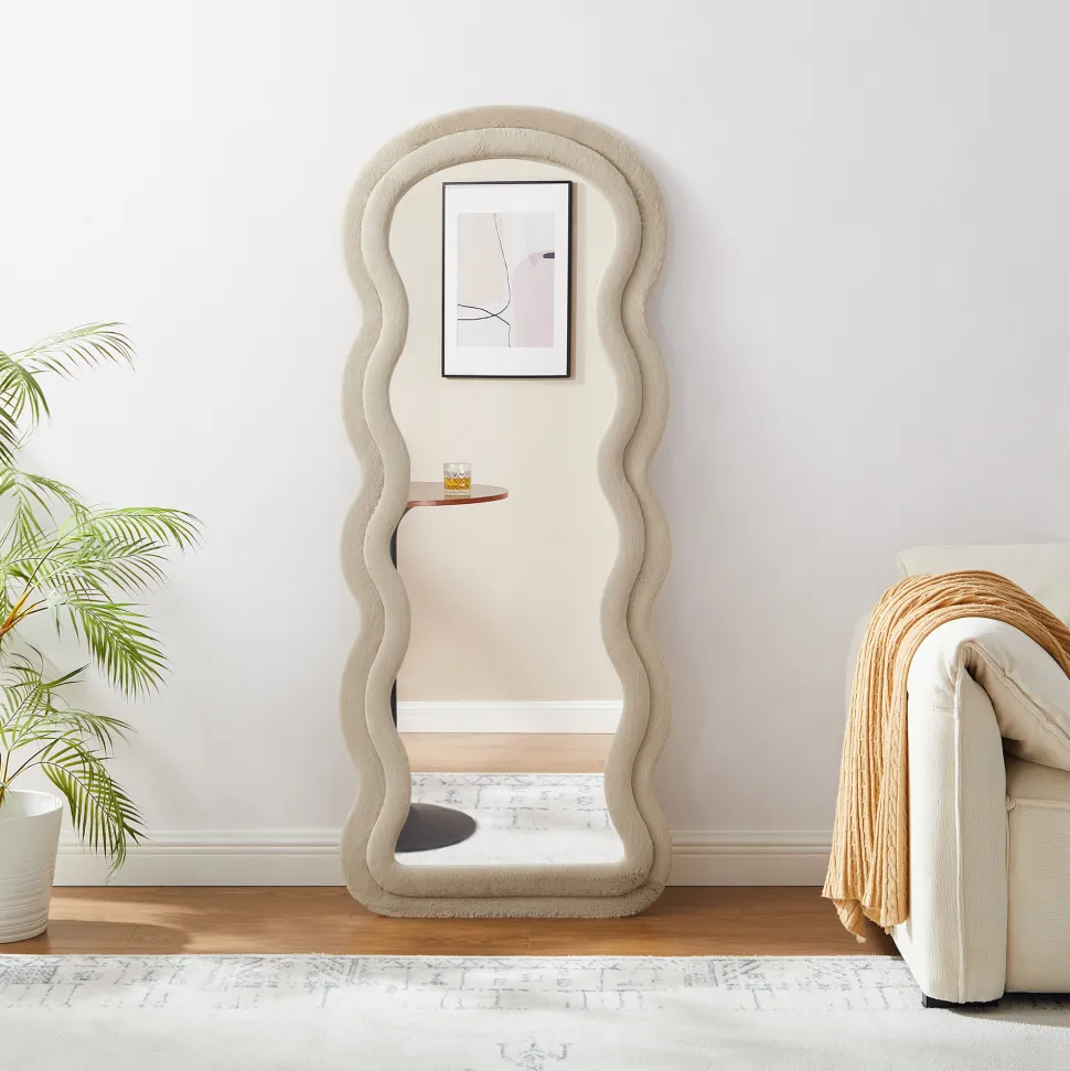 Organische Spiegel Loria Imitatiebont 170 x 70cm