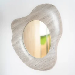 Organische Spiegel Muna Marmer, 47 x 40cm