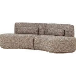 Organische 4-zits Bank Batavier Geweven melange stof, kleur Lichtbruin