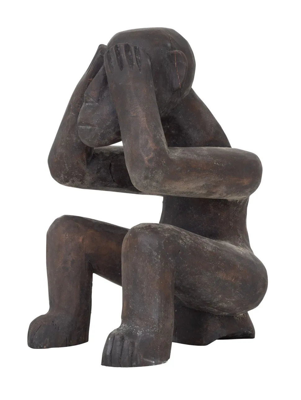 Ornament See Nothing Mahoniehout