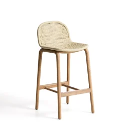 Outdoor Barkruk Alipa Acaciahout en touw (zithoogte 75cm)