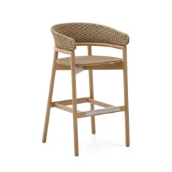 Outdoor Barkruk Arinella Acaciahout en geweven touw