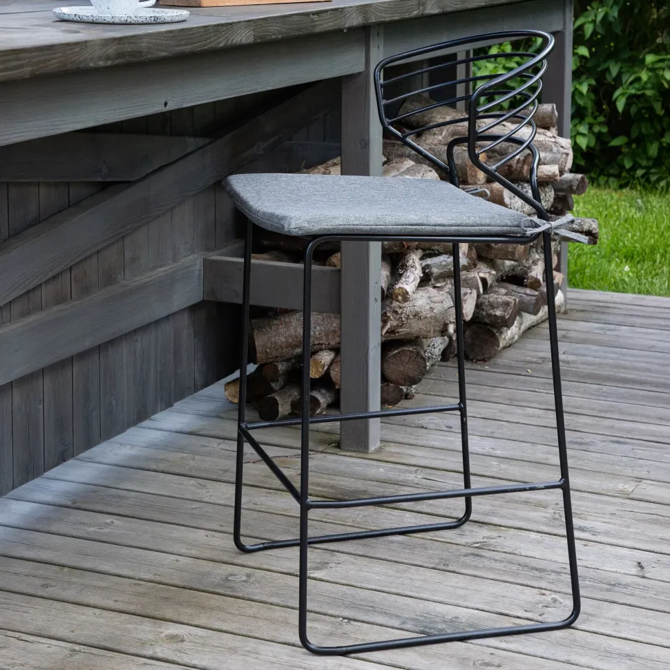 Outdoor Barkruk Daman kleur Zwart (zithoogte 65cm)