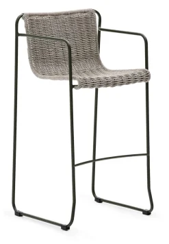 Outdoor Barkruk Maurina Handgeweven touw en staal (zithoogte 75cm)