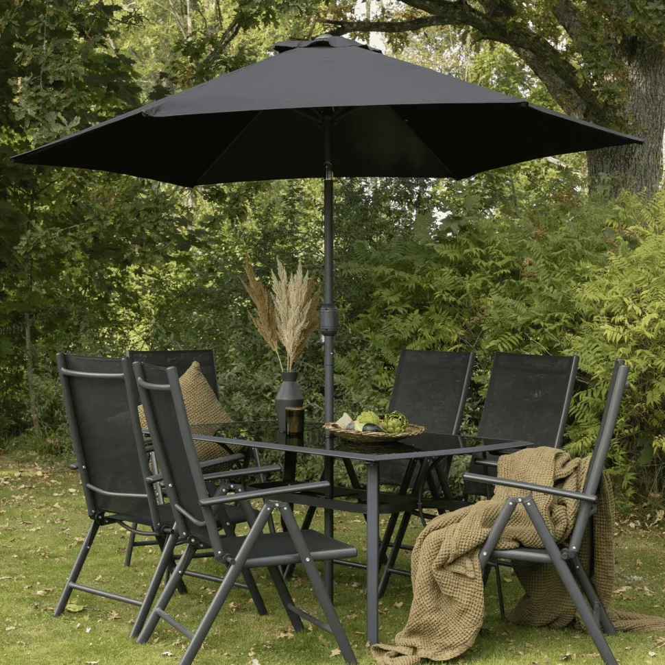 Outdoor Diningset Rosemary Met parasol