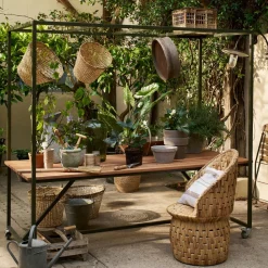 Outdoor Eettafel Blue Sky Met decoframe, 220 x 97cm