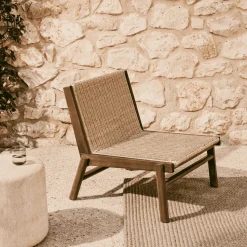 Outdoor Fauteuil Itani Acaciahout en rattan