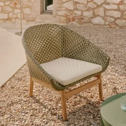 Outdoor Fauteuil Olbia Rattan en Teakhout