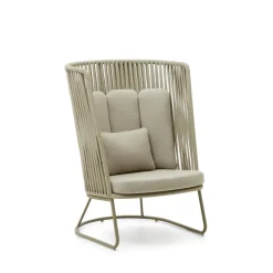 Outdoor Fauteuil Saconca Met hoge rug, Gevlochten touw