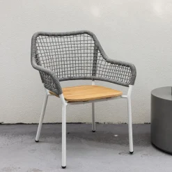 Outdoor Loungestoel Saidah Teakhout en touw