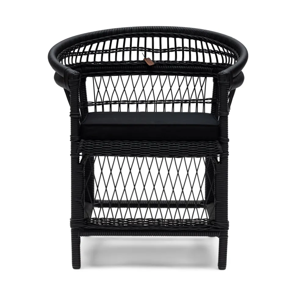 Outdoor Loungestoel Victoria Falls Wicker, kleur Zwart
