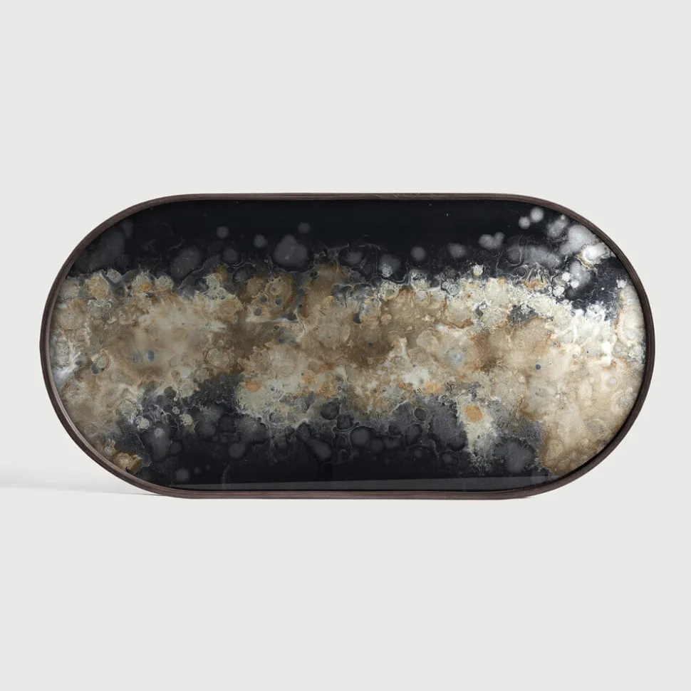 Ovaal Dienblad Organic 71 x 36cm, kleur Zwart