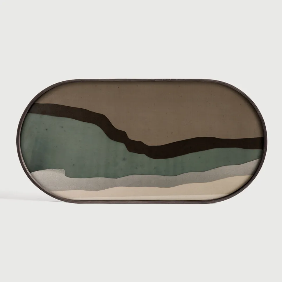 Ovaal Dienblad Wabi Sabi 71 x 36cm, kleur Graphite