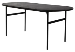 Ovale Eettafel Aditya 180 x 80cm, kleur Zwart