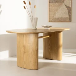 Ovale Eettafel Analuisa MDF, 180 x 75cm