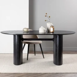 Ovale Eettafel Analuisa MDF, 180 x 75cm