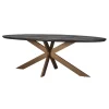 Ovale Eettafel Blackbone Eiken en brass