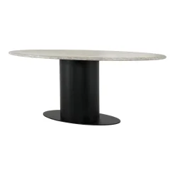 Ovale Eettafel Brodman Marmer, 200 x 100cm