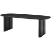 Ovale Eettafel Durban Met verstelbare poten, Eiken, kleur Zwart