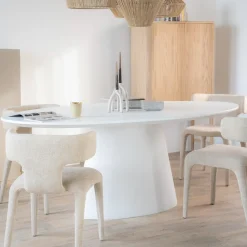 Ovale Eettafel Elin kleur Wit