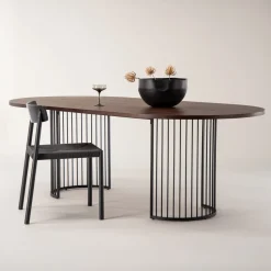 Ovale Eettafel Emmauel MDF, 220 x 110cm