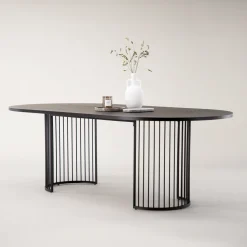 Ovale Eettafel Emmauel MDF, 220 x 110cm