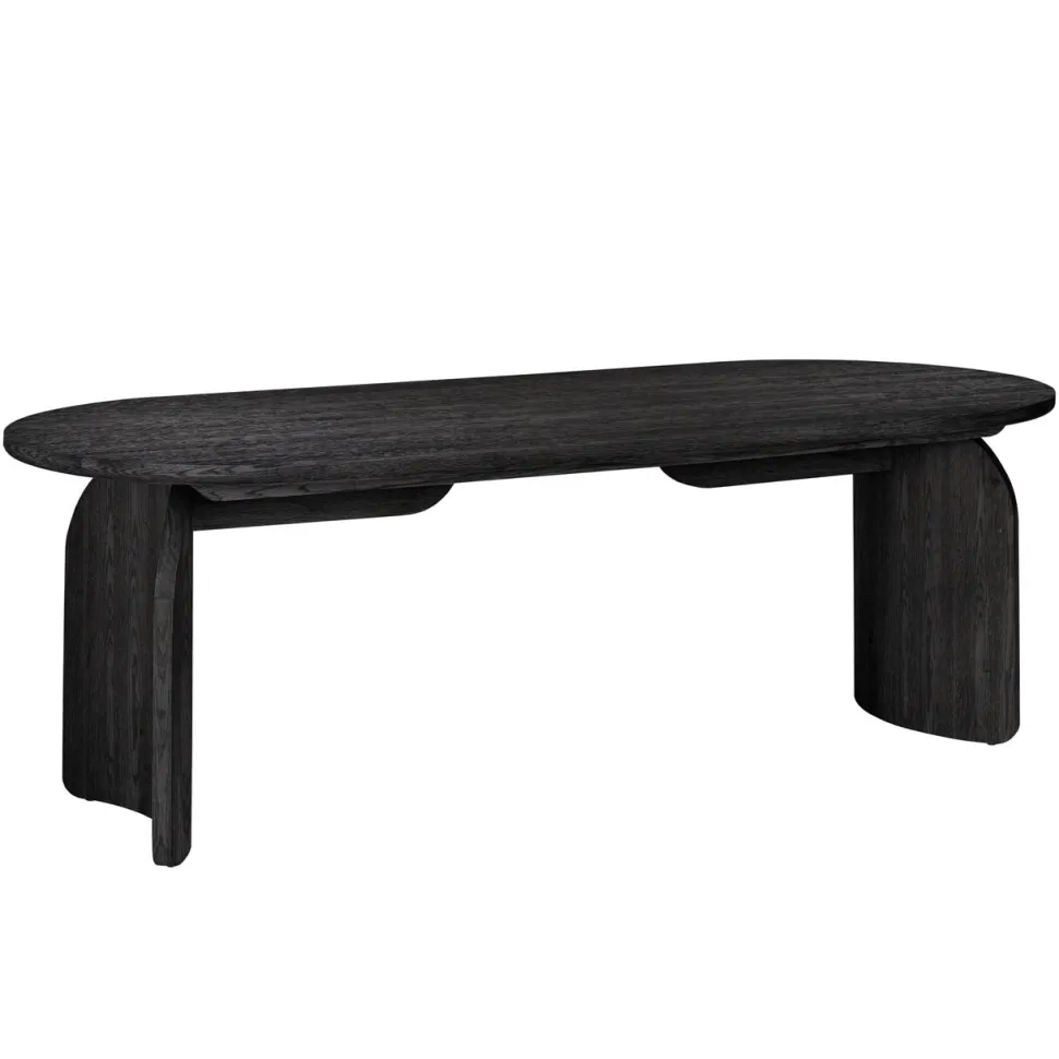 Ovale Eettafel Fairmont Eiken, kleur Dark Coffee