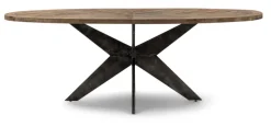 Ovale Eettafel Falcon Crest Eikenhout, 230 x 105cm