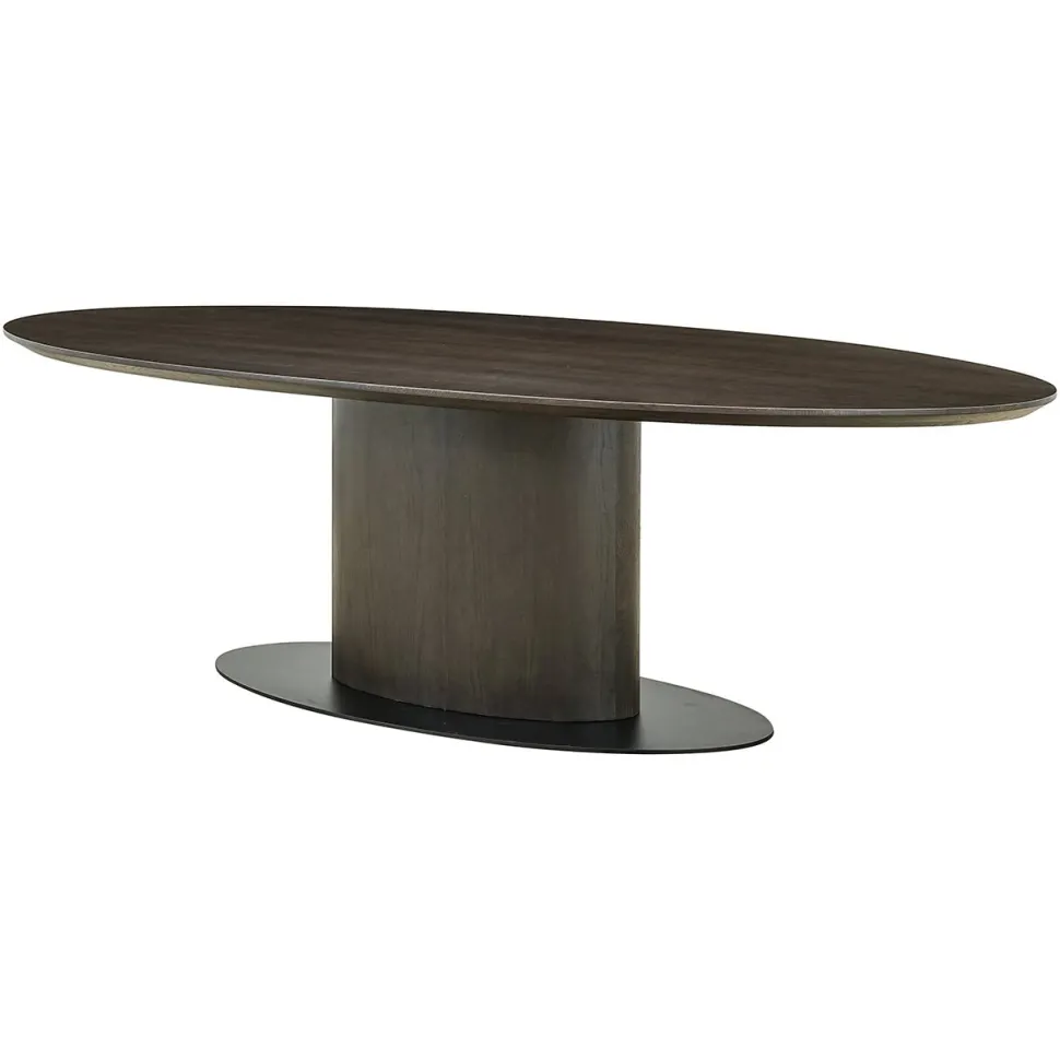 Ovale Eettafel Gordon Eiken, kleur Bruin