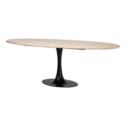 Ovale Eettafel Hampton Travertin, 230 x 100cm