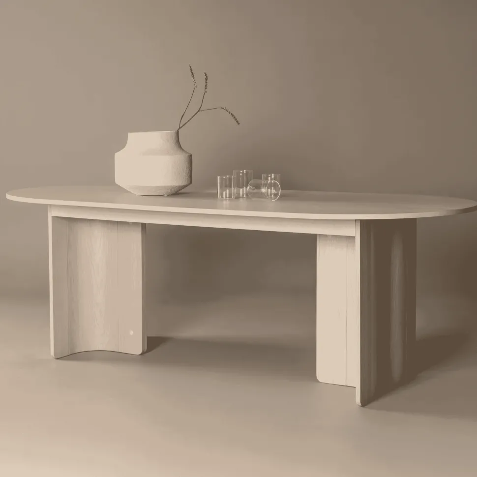Ovale Eettafel Jadira MDF, 220 x 100cm