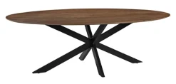 Ovale Eettafel James Mangohout, kleur Naturel