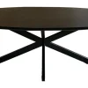 Ovale Eettafel Jesper Mangohout, 240 x 110cm, kleur Zwart