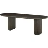 Ovale Eettafel Kingston Eiken, kleur Dark Coffee