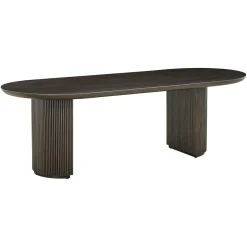 Ovale Eettafel Kingston Eiken, kleur Bruin