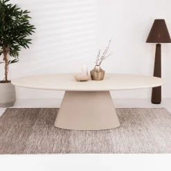 Ovale Eettafel Mello MDF, kleur Beige
