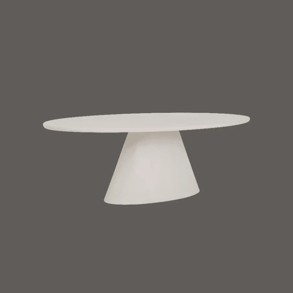 Ovale Eettafel Mello MDF, kleur Wit