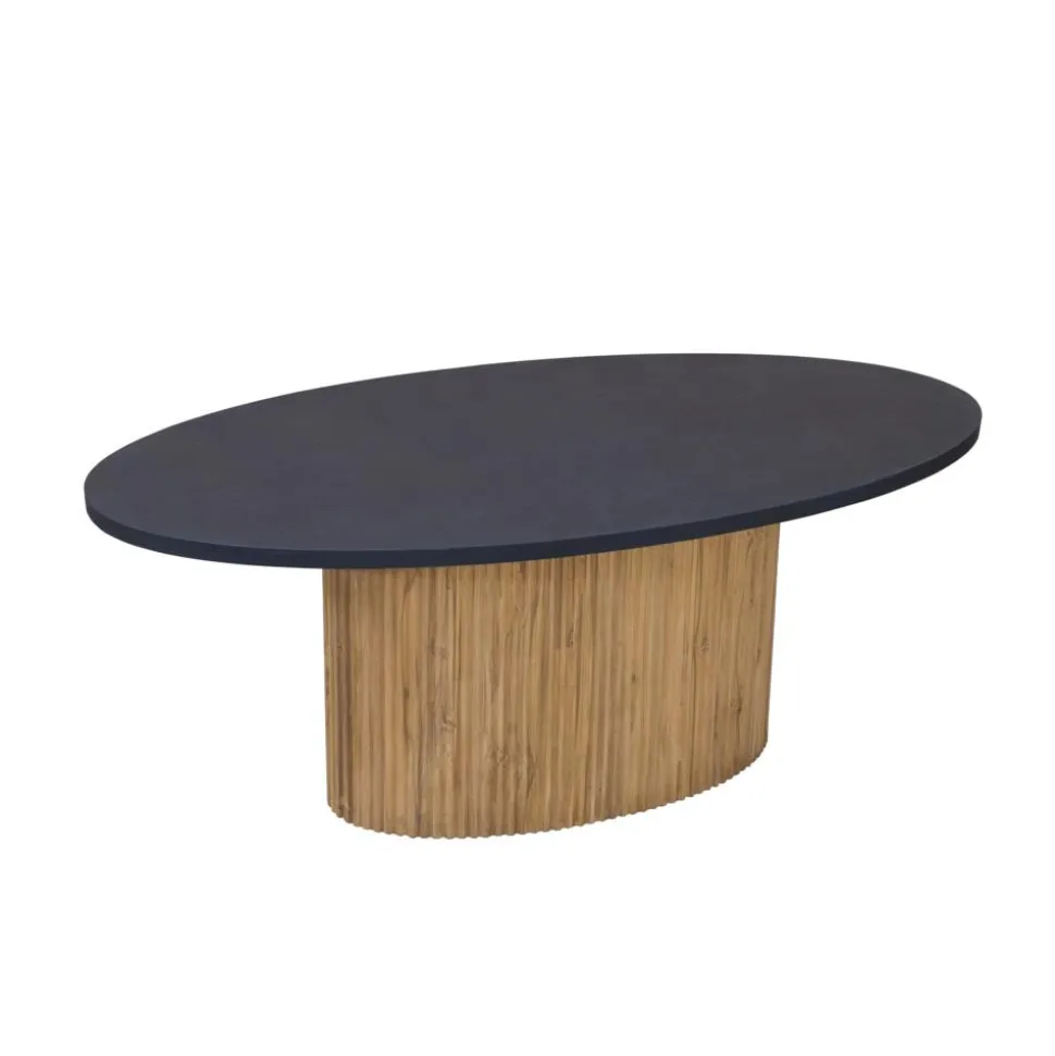 Ovale Eettafel Palazzo Teakhout en mineraal stucwerk