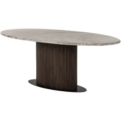 Ovale Eettafel Rasford Marmer, 200 x 100cm