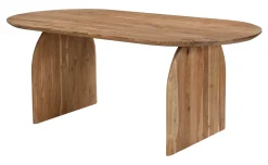 Ovale Eettafel Sequia Acaciahout, 200 x 100cm