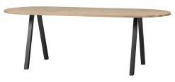 Ovale Eettafel Tablo met 2-standen poot, 220 x 90cm