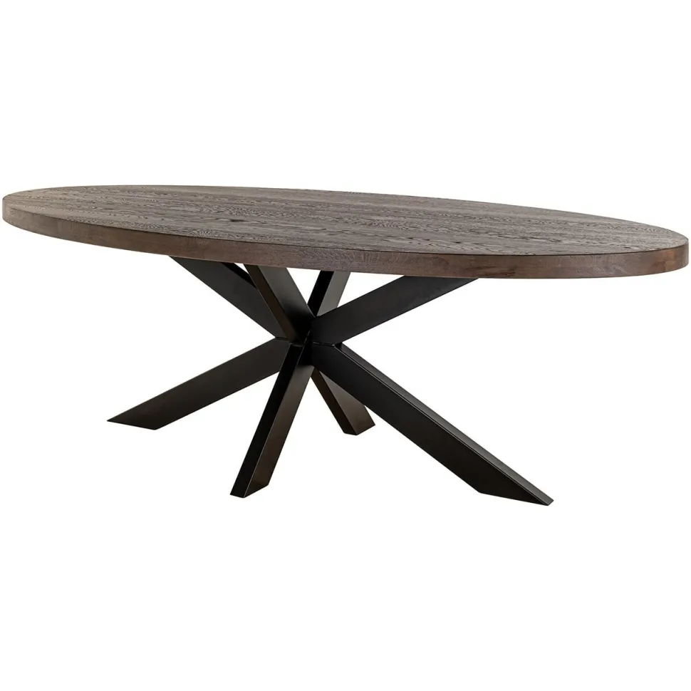 Ovale Eettafel Watson Eiken, kleur Bruin