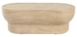 Ovale Salontafel Noble Travertinlook, 100 x 50cm