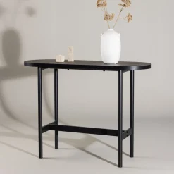 Ovale Sidetable Derron 110cm, kleur Zwart