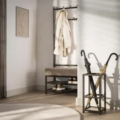 Parapluhouder Markita Staal en travertinlook, kleur Drift Brown