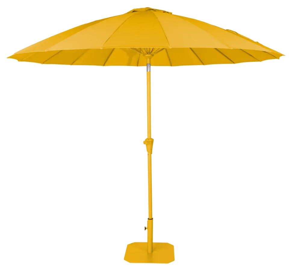 Parasol Sunshine Incl. parasolvoet, 250cm, kleur Geel
