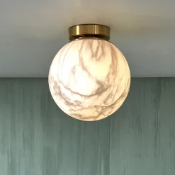 Plafondlamp Carrara Marmerlook, kleur Wit