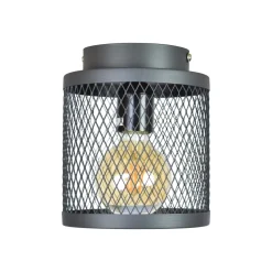 Plafondlamp Fence Ø18cm, kleur Vintage Black