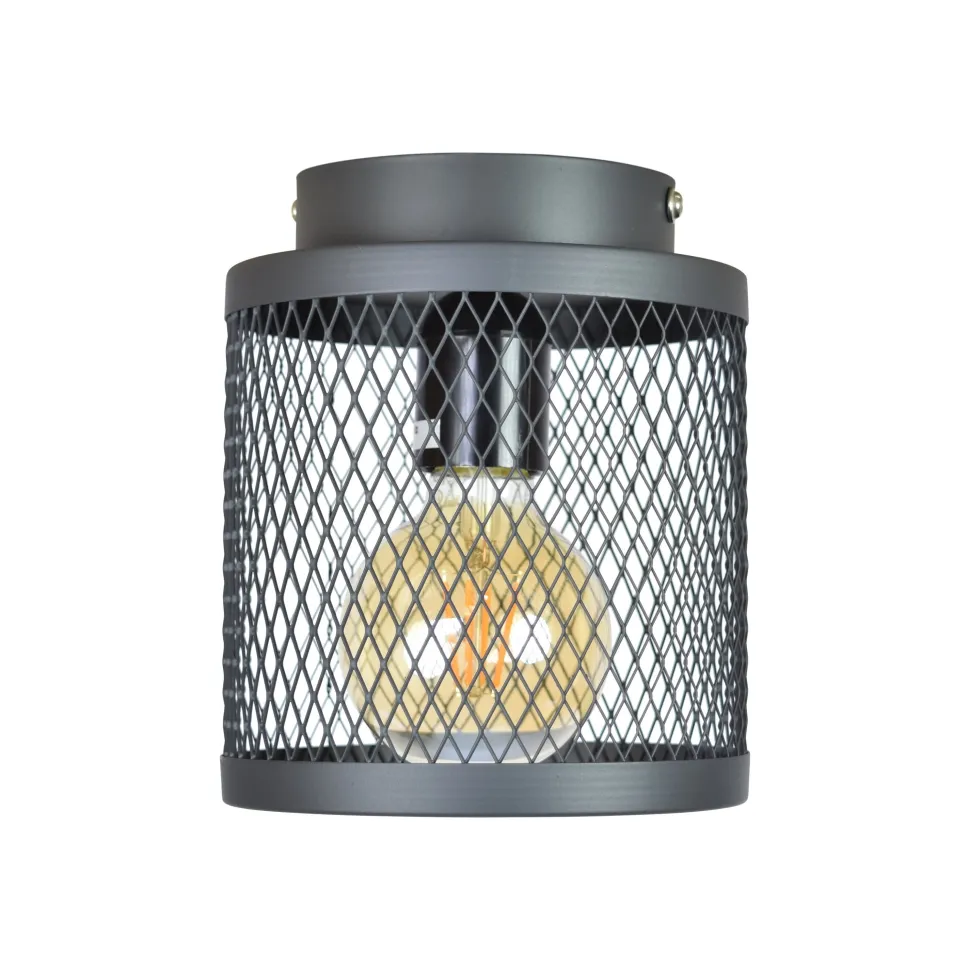Plafondlamp Fence Ø18cm, kleur Vintage Black