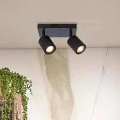 Plafondlamp Java Spot, 2-lamps, Bamboe